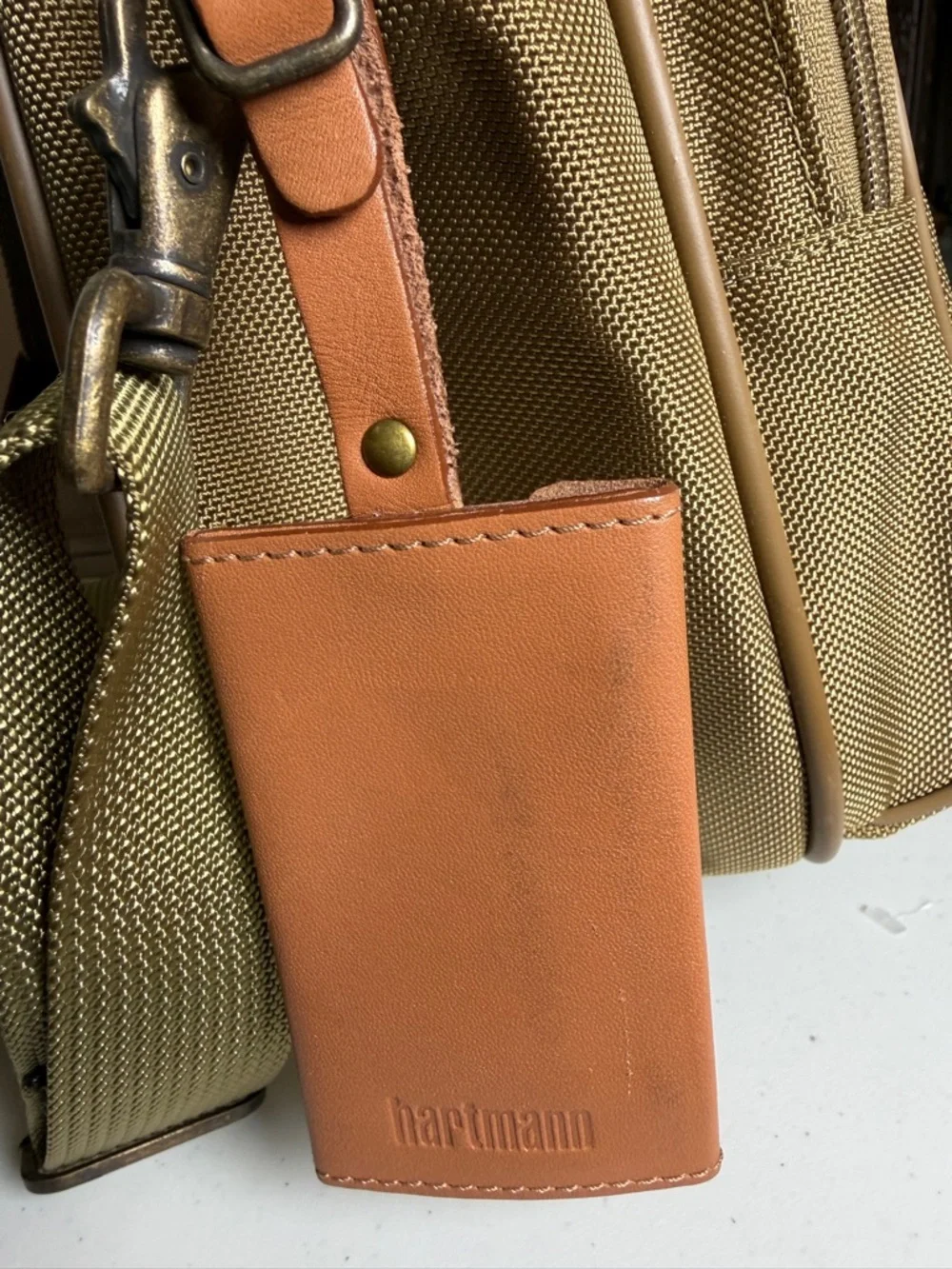 Hartmann Briefcase Satchel Attaché Leather Trim new not worn